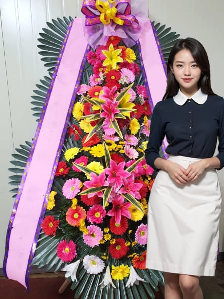 아만티호텔웨딩 3단화환 기본형