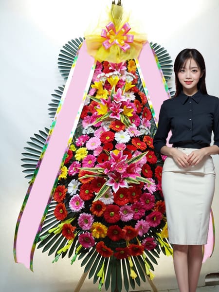 아만티호텔웨딩 3단화환 고급형